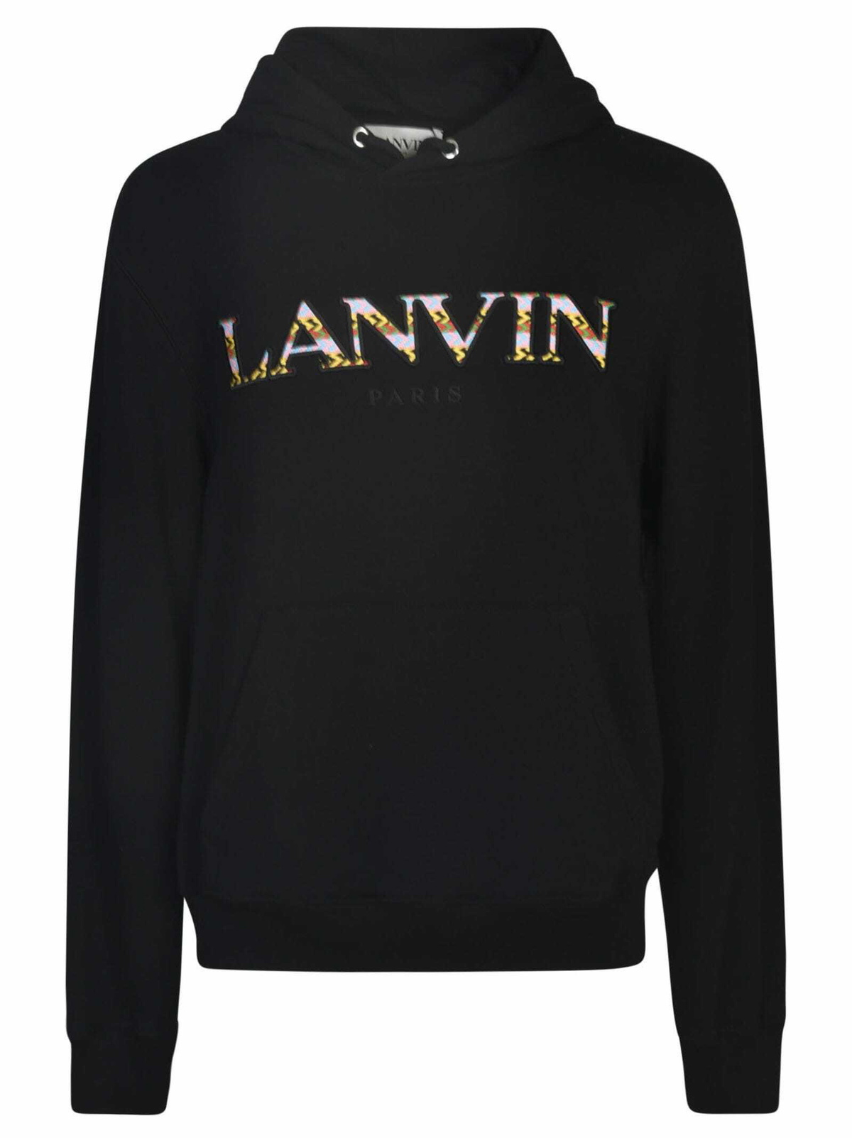 LANVIN - Logo Embroidery Oversized Cotton Hoodie Lanvin