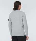Stone Island Logo patch wool-blend sweater