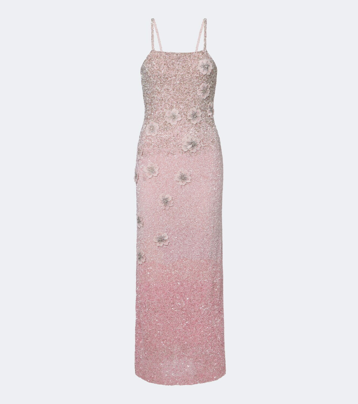 Là Fuori Embellished floral-appliqué gown