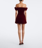 David Koma Off-shoulder velvet minidress