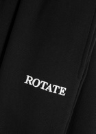 Rotate Sunday Logo-embroidered Cotton Sweatpants Black