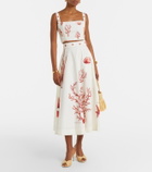 Agua by Agua Bendita Cacao printed cotton crop top