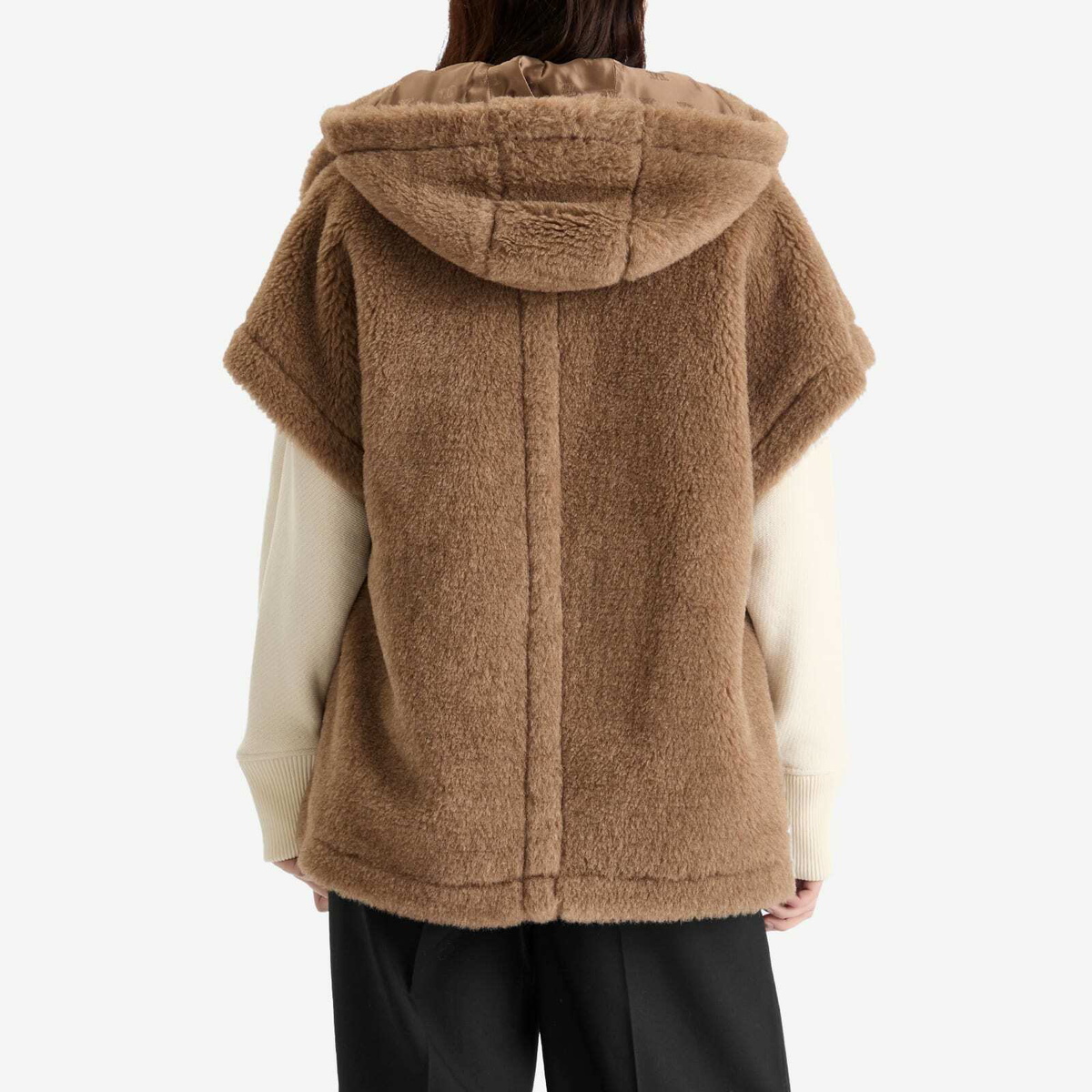 Max Mara Women's Teddy Gilet Cape in Colonial