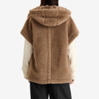 Max Mara Women's Teddy Gilet Cape in Colonial