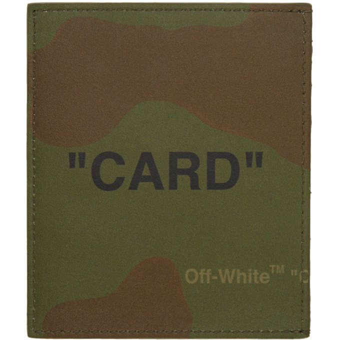 Photo: Off-White Multicolor Camo Quote Card Holder