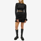 JW Anderson Women's Cropped Ruffled Sleeve Jumper in Black