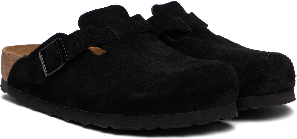 Birkenstock Black Regular Boston Soft Footbed Slip-on Loafers