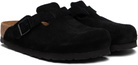 Birkenstock Black Regular Boston Soft Footbed Slip-on Loafers