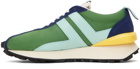 Lanvin Green & Blue Mesh Bumpr Sneakers