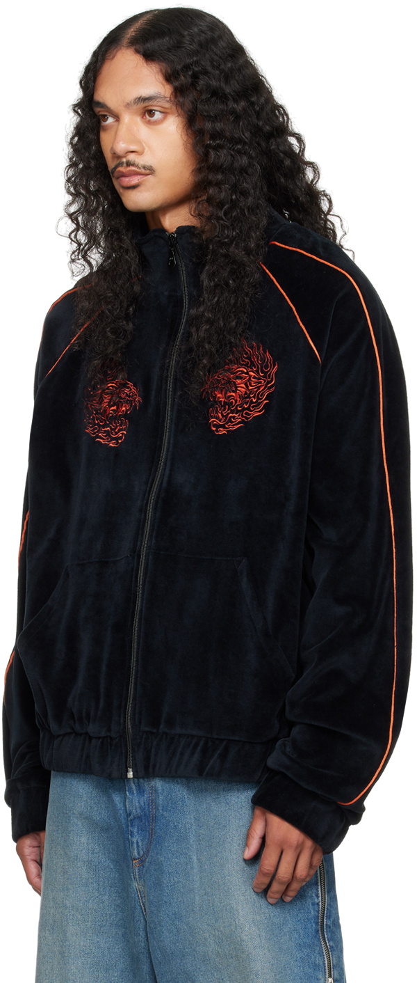 LU'U DAN Black Supa Sleaze Track Jacket LU'U DAN