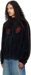 LU'U DAN Black Supa Sleaze Track Jacket