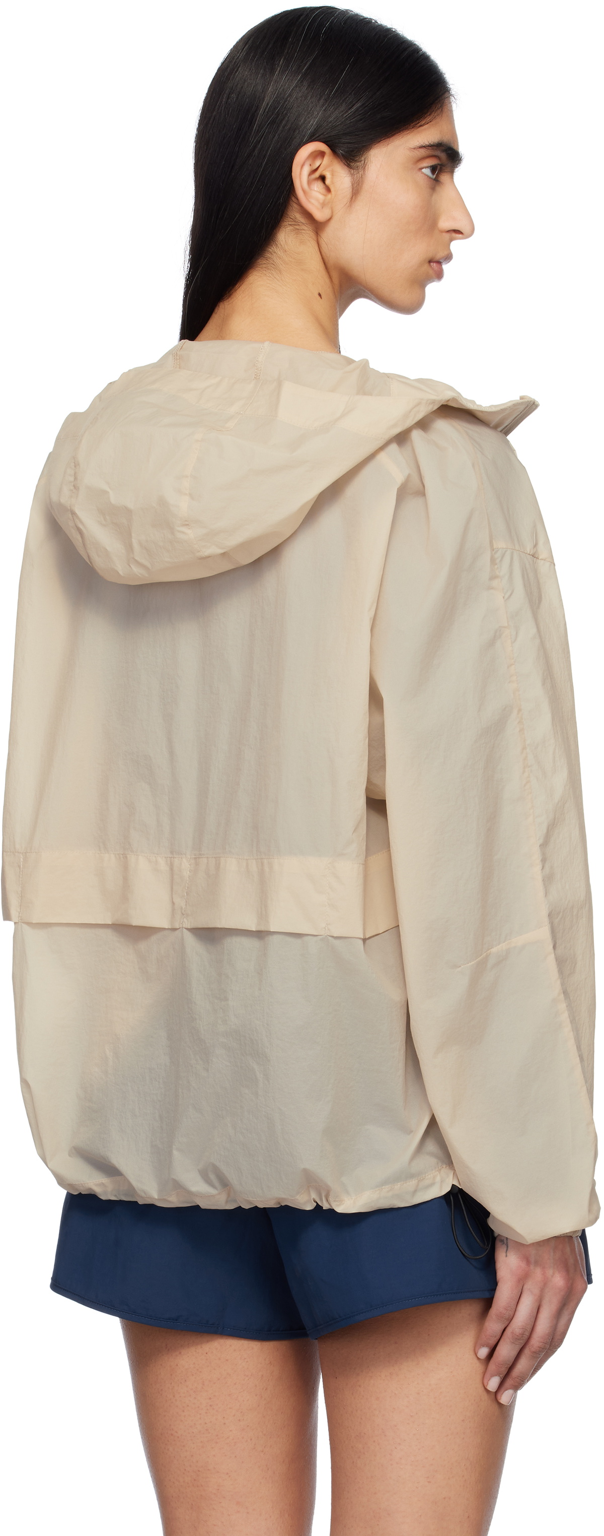 District Vision Beige Cropped Ultralight Wind Sport Jacket