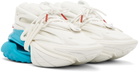 Balmain White & Blue Unicorn Sneakers