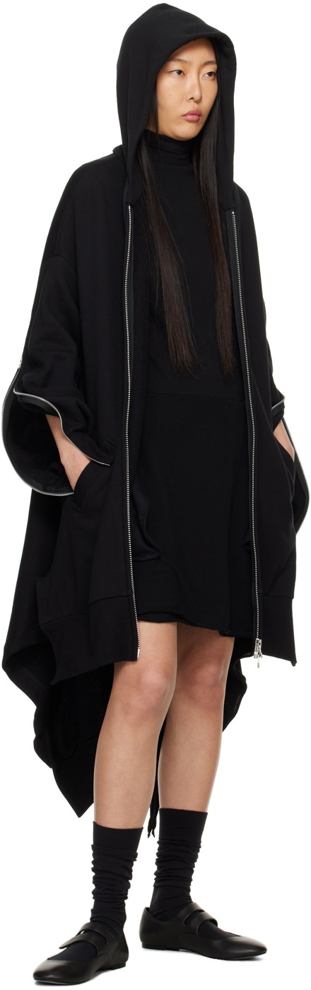 Yohji Yamamoto Black Turtleneck Midi Dress