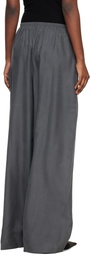 Alexander Wang Gray Mid-Rise Silk Track Pants