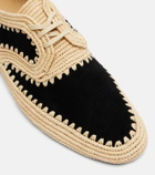 Gabriela Hearst Strength raffia and suede Derby shoes