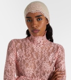 Valentino Lace-trimmed cashmere headband