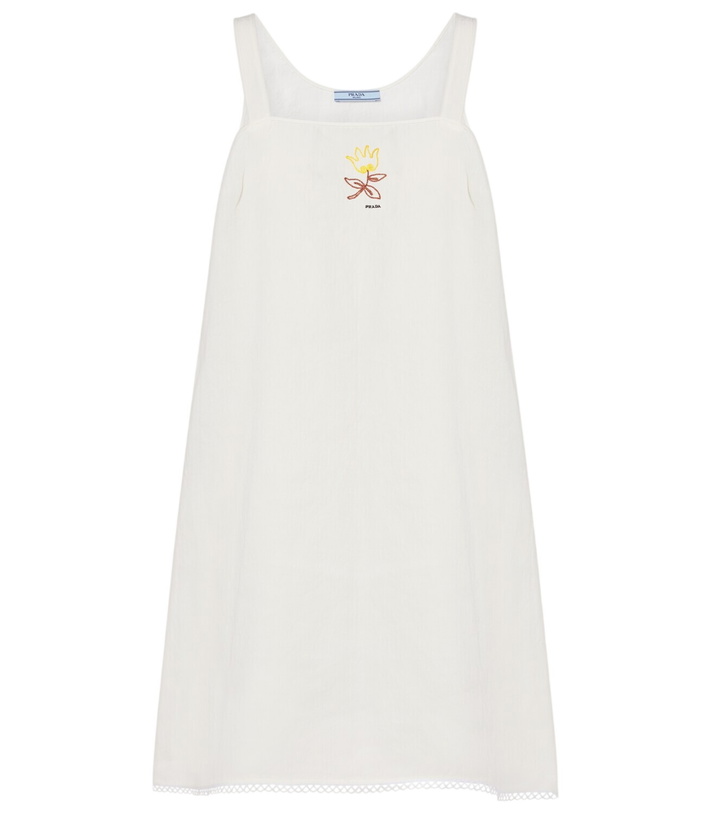 Photo: Prada Embroidered linen minidress