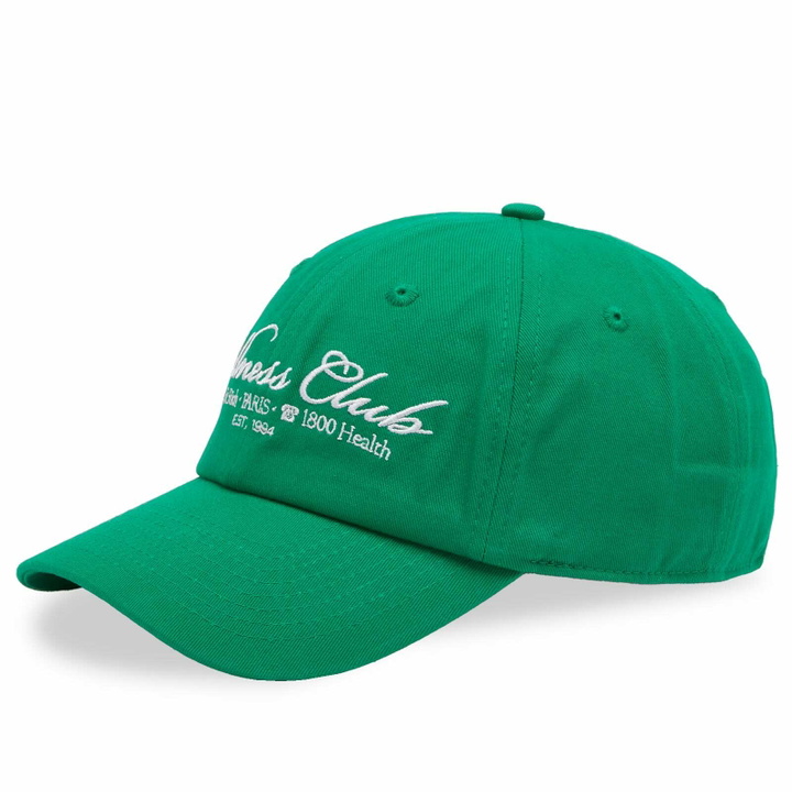 Photo: Sporty & Rich Men's 1800 Health Embroidered Cap in Verde/White 