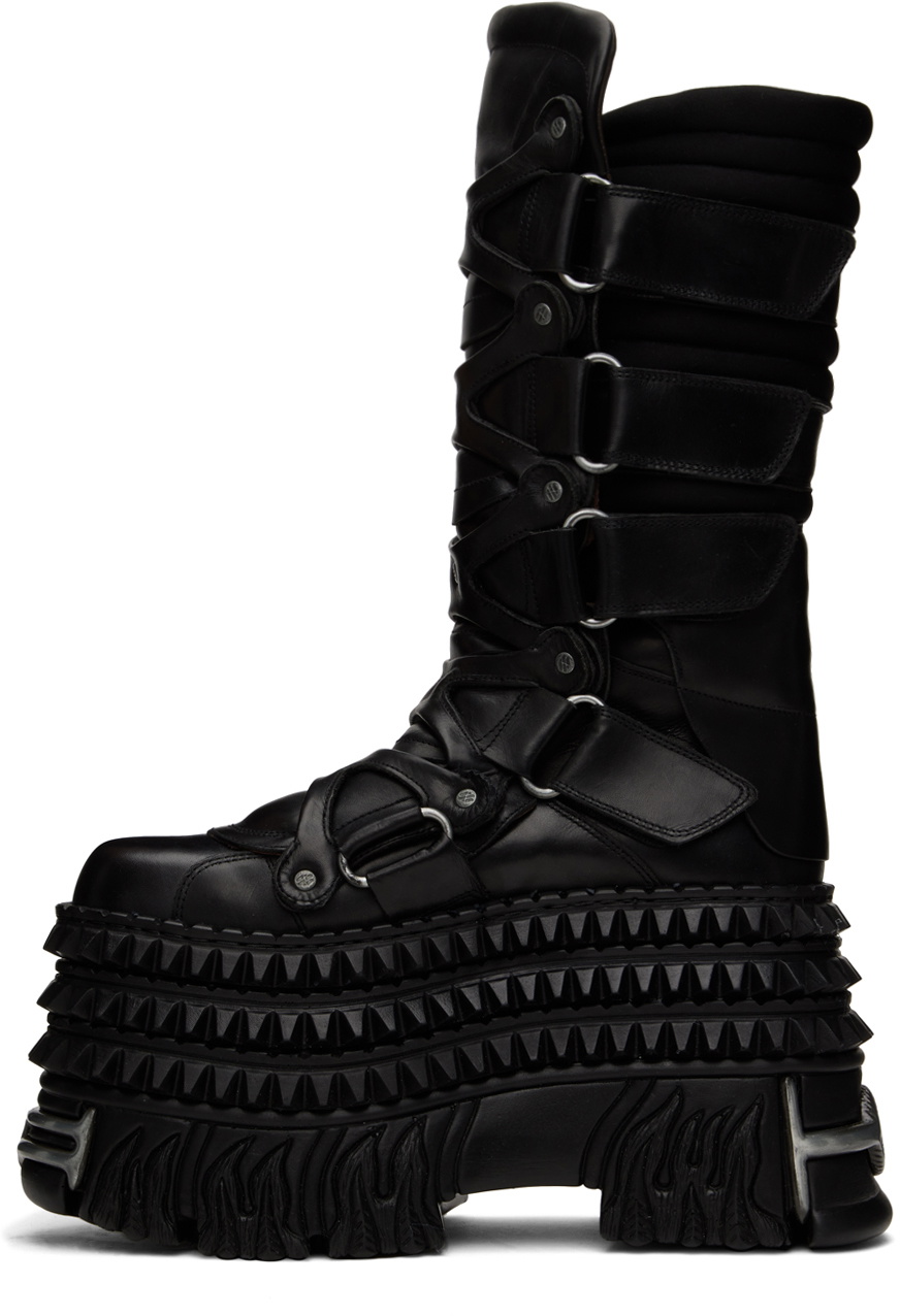 VETEMENTS Black New Rock Edition Tower Boots