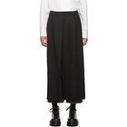 Sulvam Black Layered Skirt Trousers