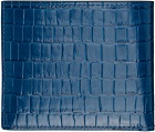 TOM FORD Blue Croc-Embossed Wallet