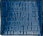 TOM FORD Blue Croc-Embossed Wallet