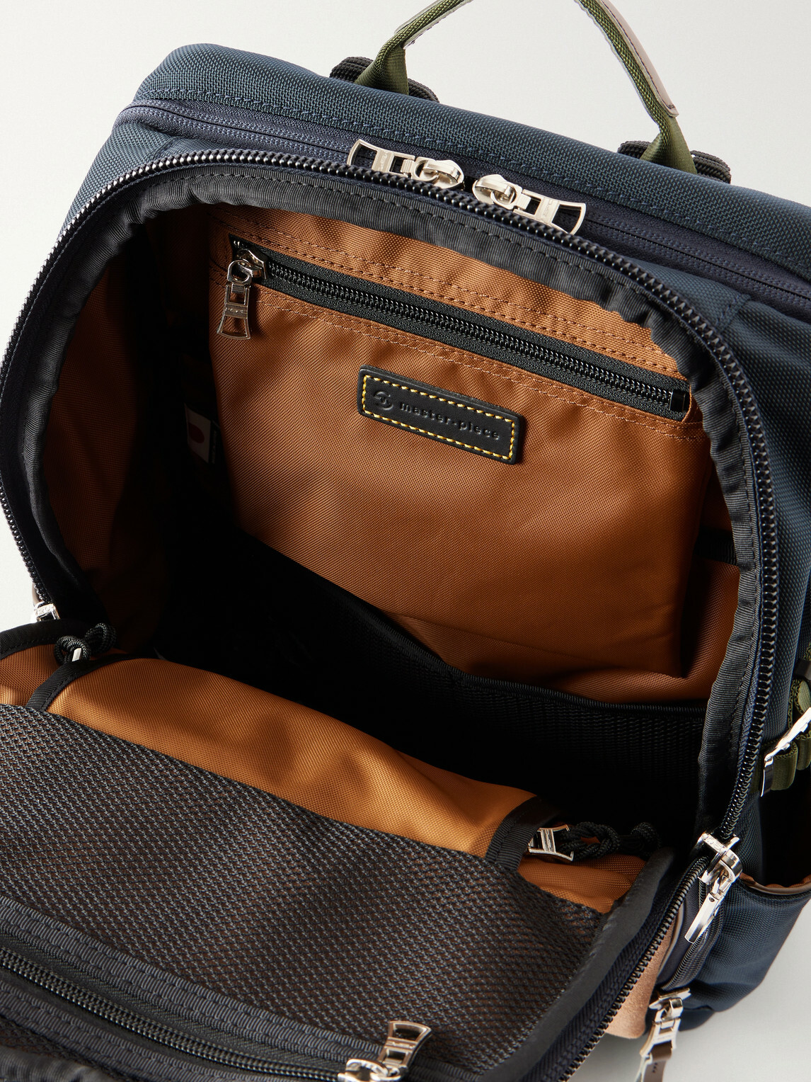 Master-Piece - Grave Suede-Trimmed Canvas Backpack