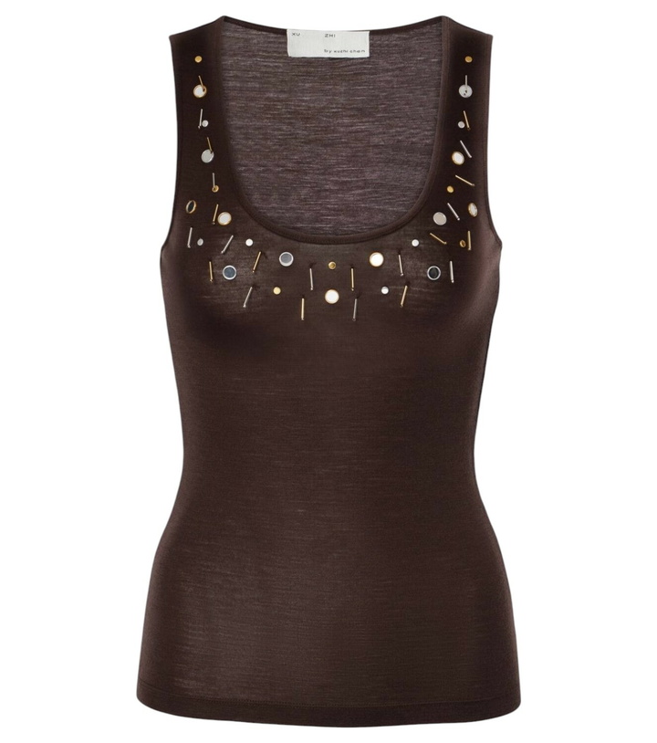 Photo: Xu Zhi Embellished wool-blend tank top