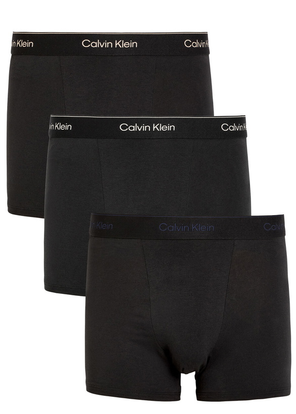 Photo: Calvin Klein Icon Stretch-cotton Trunks set of Three Black