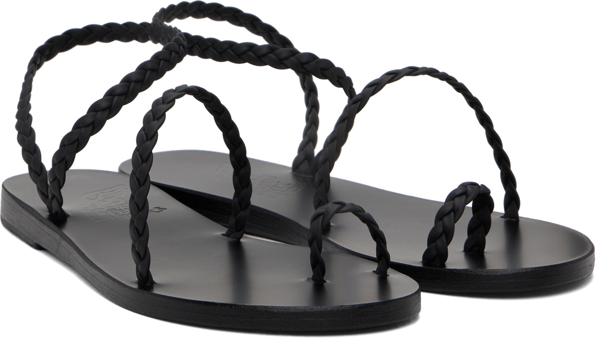 Ancient Greek Sandals Black Eleftheria Sandals