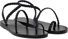 Ancient Greek Sandals Black Eleftheria Sandals
