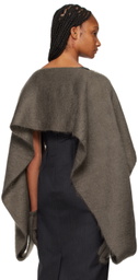 Moschino Brown Peace Love And Smile Scarf