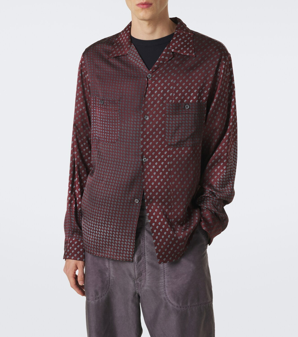 Maison Margiela Paisley satin shirt