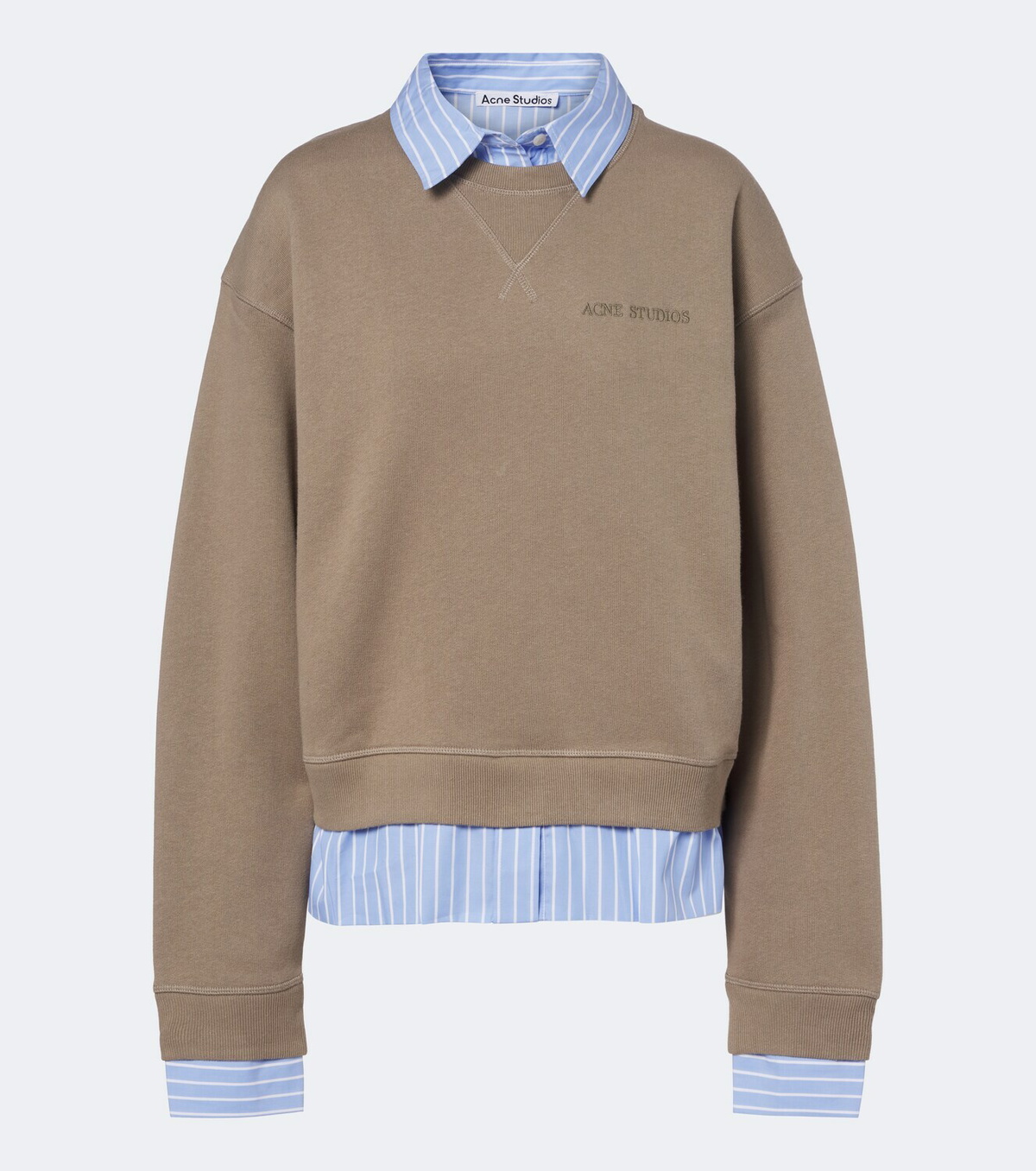 Acne Studios Layered cotton jersey sweatshirt