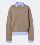 Acne Studios Layered cotton jersey sweatshirt