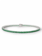 Hatton Labs - Silver Cubic Zirconia Tennis Bracelet - Green