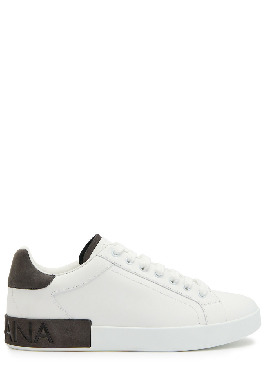 Dolce & Gabbana Portifano Panelled Leather Sneakers White