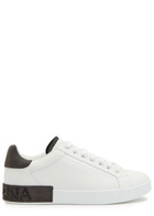 Dolce & Gabbana Portifano Panelled Leather Sneakers White