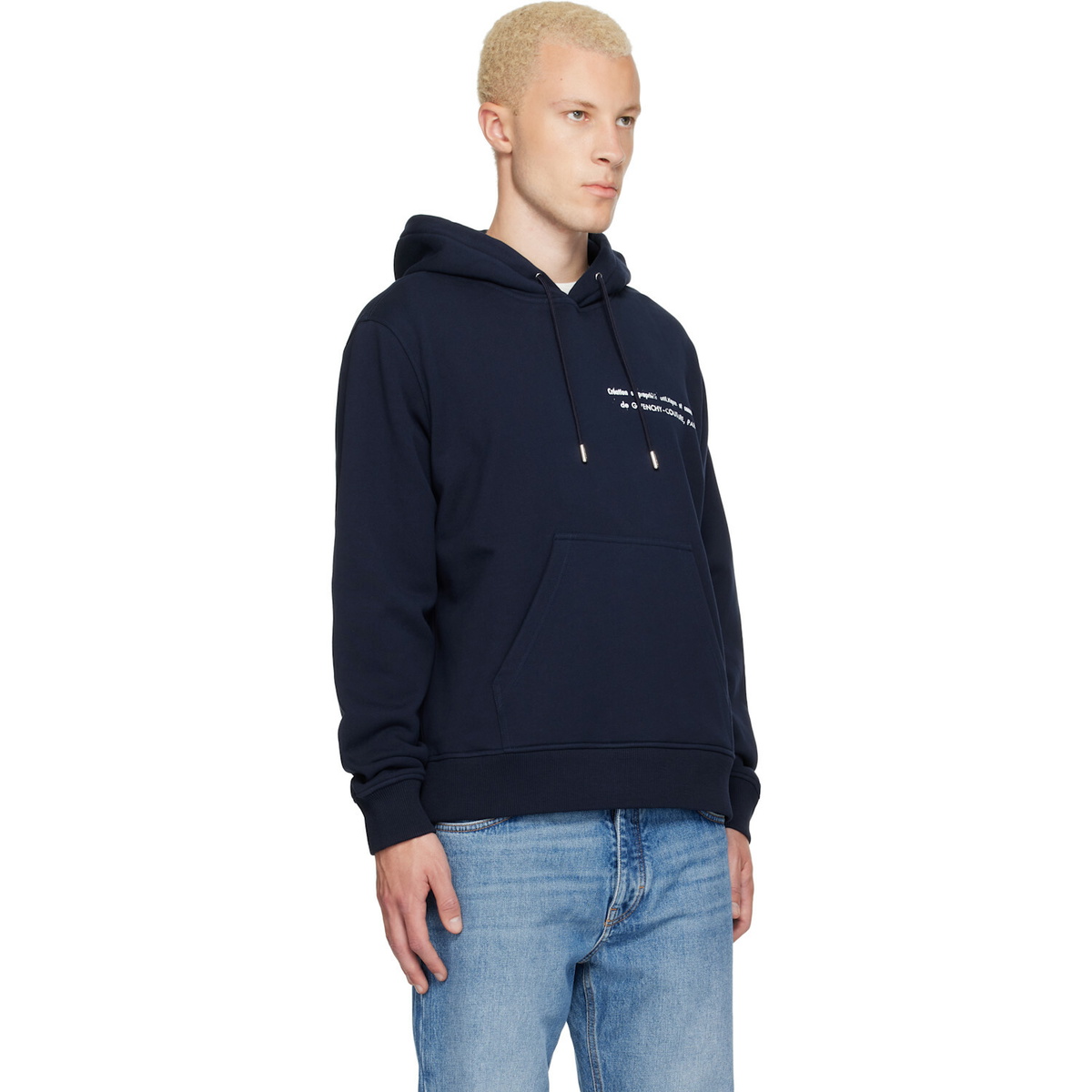Givenchy Navy Couture Seam Archive Print Hoodie