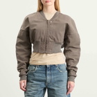 Rick Owens DRKSHDW Women's Cropped Flight Jacket in Dust
