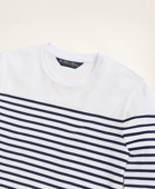 Brooks Brothers Men's Mariner Stripe Long-Sleeve T-Shirt | White