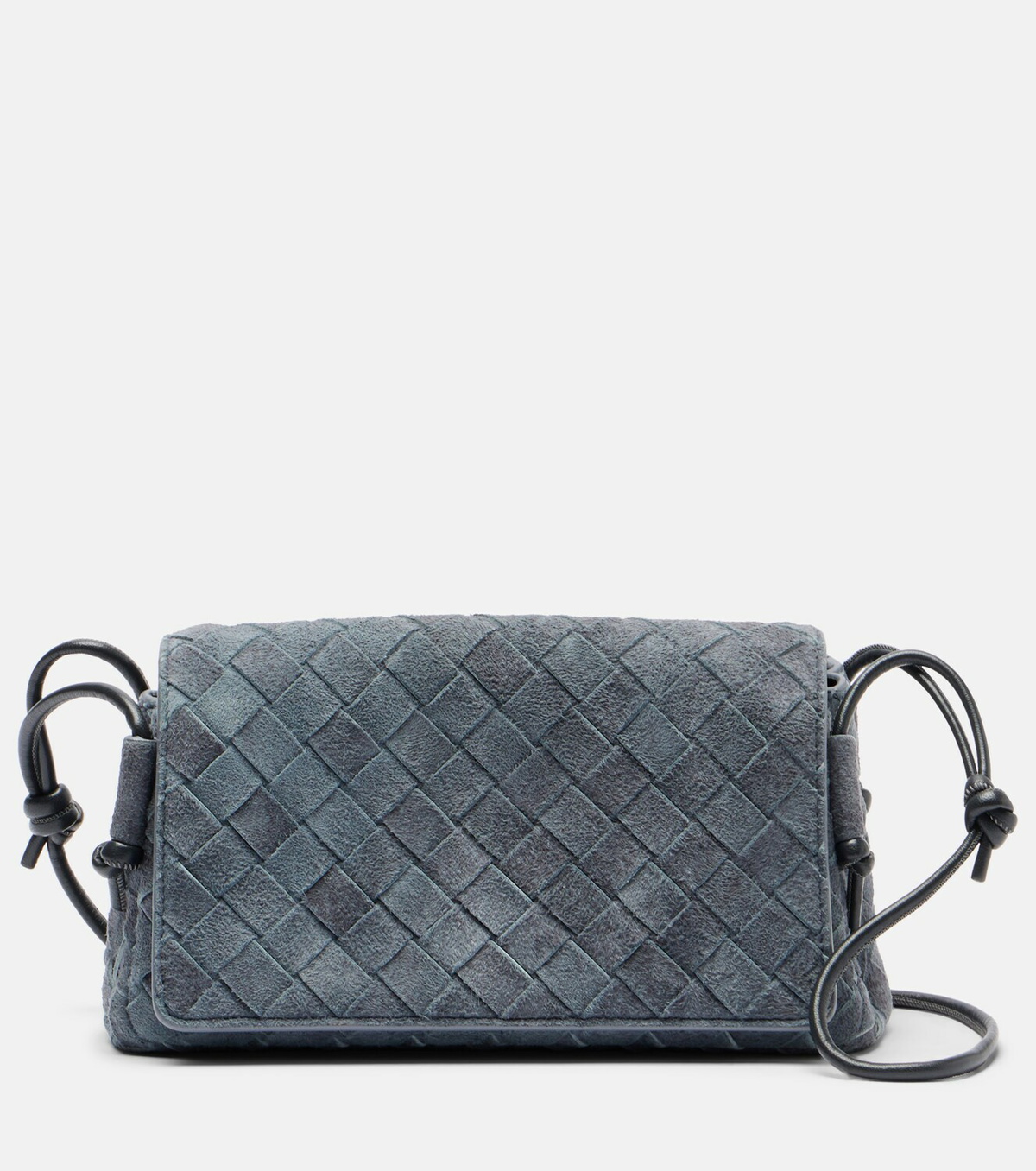 Bottega Veneta Notturno Intrecciato suede crossbody bag