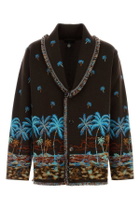 Alanui Embroidered Wool Tale Of A Hawaiian Cardigan