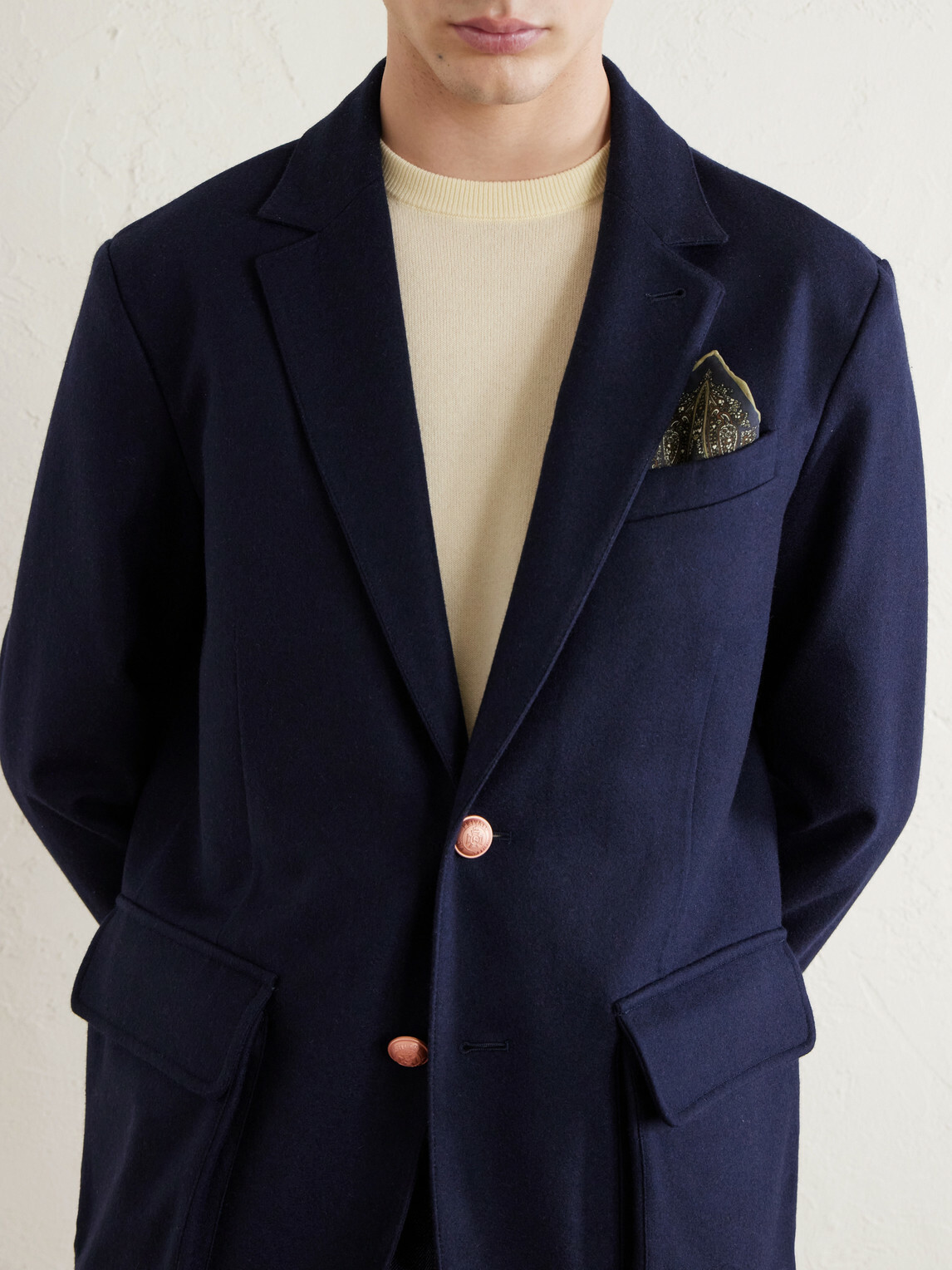 Private White V.C. - The Demob Merino Wool Blazer - Blue