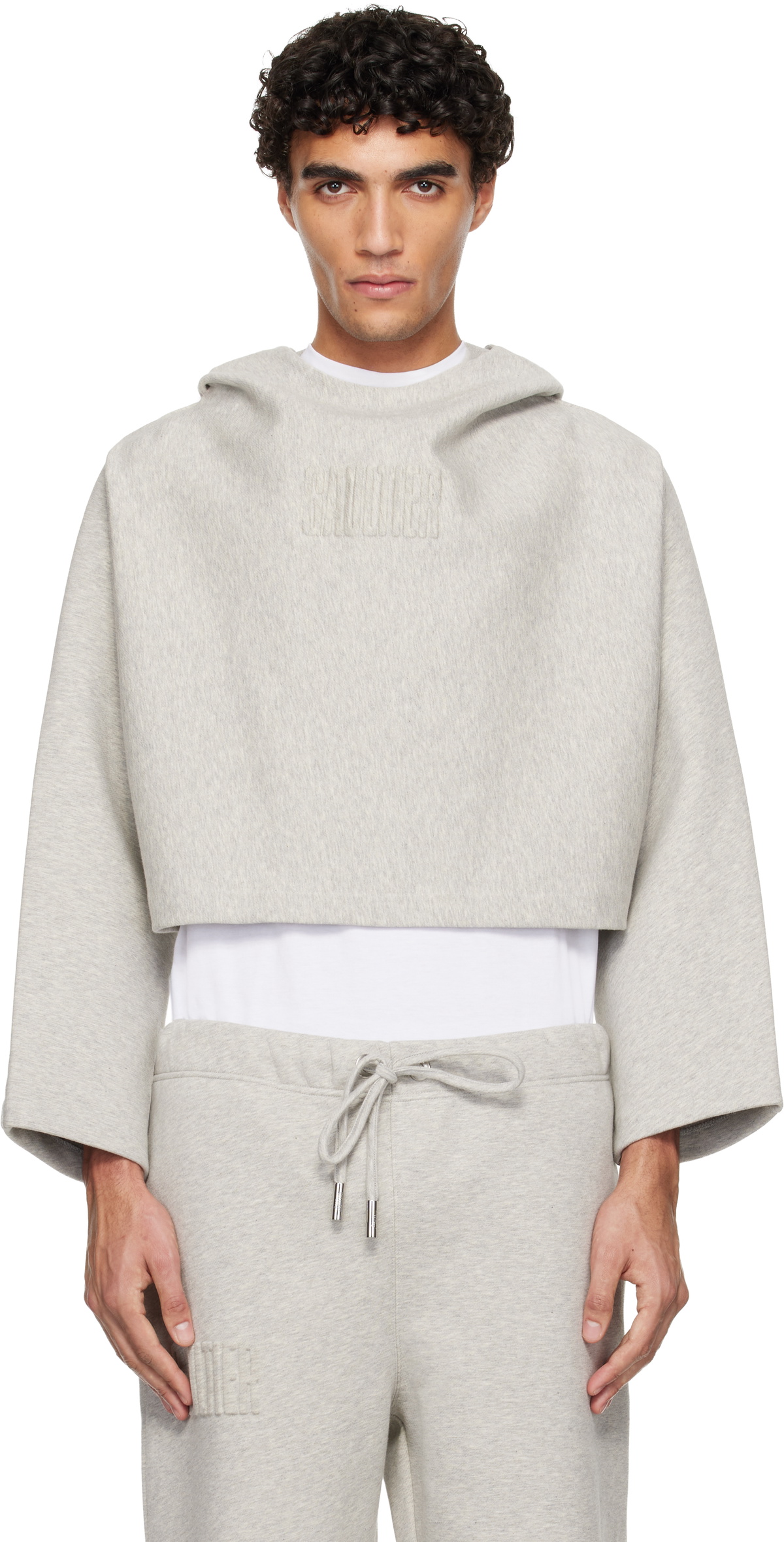 Jean Paul Gaultier Gray 'The Embossed Gaultier' Hoodie