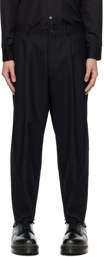 Photo: Comme des Garçons Homme Deux Black Paisley Trousers