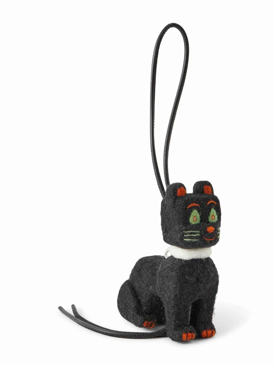 LOEWE - Louis Wain Cat Leather-Trimmed Felt Bag Charm