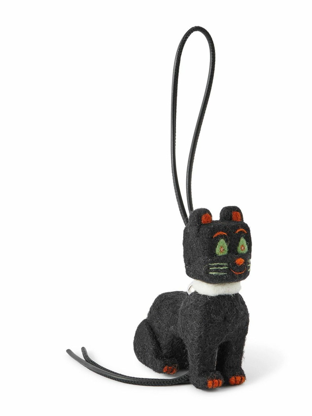 Photo: LOEWE - Louis Wain Cat Leather-Trimmed Felt Bag Charm