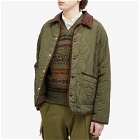 Drake's Men's Quilted Chore Jacket in Olive
